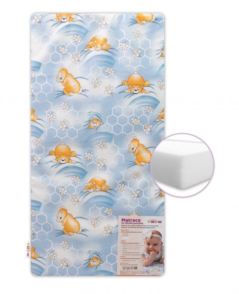 Detská matrac do postieľky Baby Nellys, pena 120x60x5cm - chlapčenské motívy-#Rozměry;120x60 (ROZMER:)