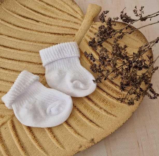 Dojčenské ponožky bavlna, Z&Z, biele