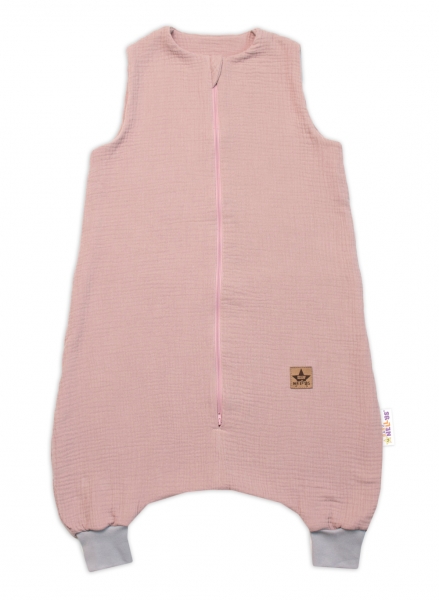 Mušelínový letný spací vak s nohavičkami Kids Soft Light, Baby Nellys, 88 cm, pú