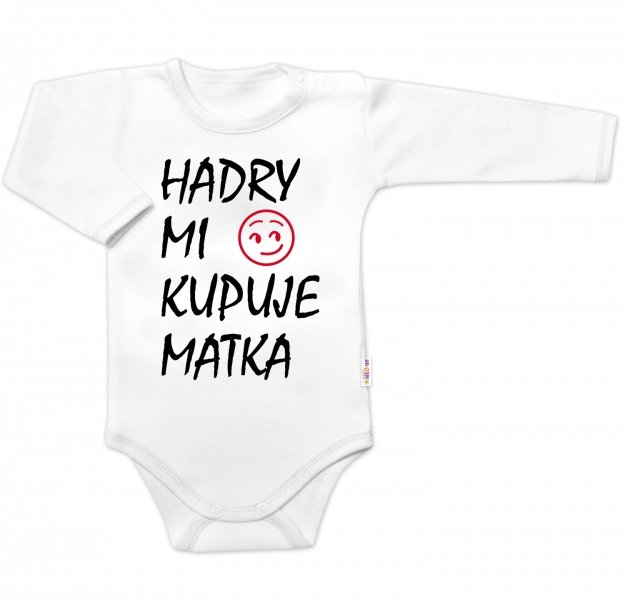 Body dlhý rukáv Hadry mi kupuje matka, Baby Nellys, biele