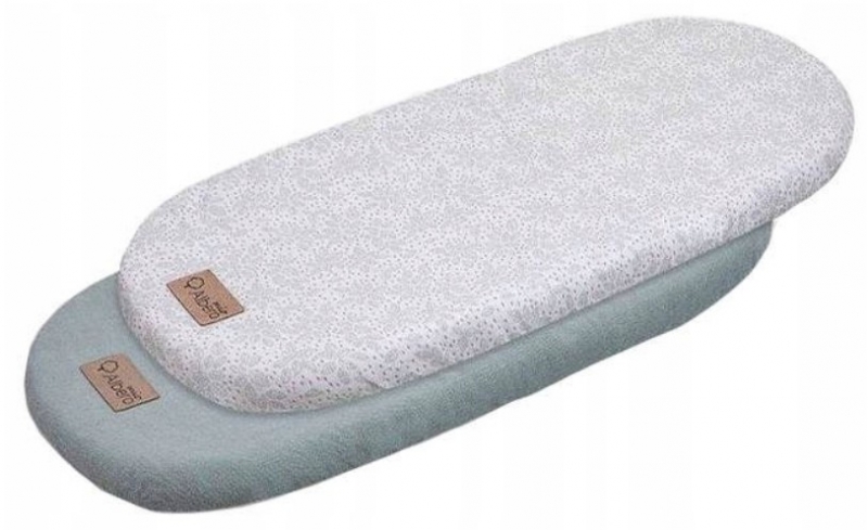 Bavlnená prestieradlo Albero Mio, 80 x 35 - sada 2 ks - Koala, bielo/mätové