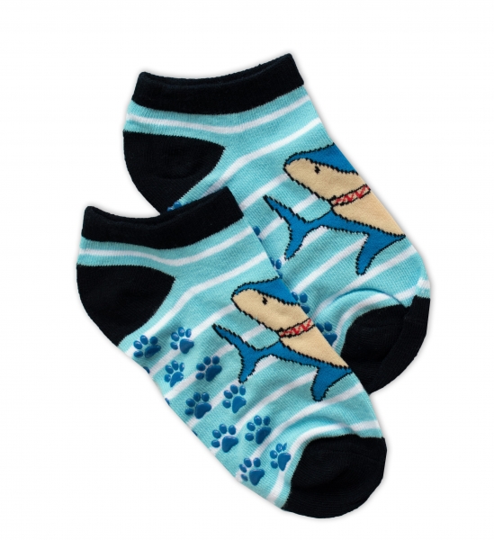 Detské ponožky s ABS Žralok - modré