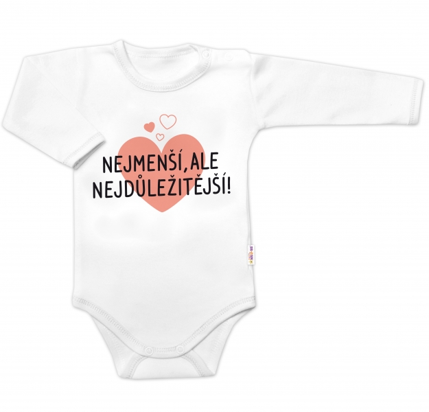 Body dlhý rukáv, Nejmenší, ale nejdůležitější, Baby Nellys, biele