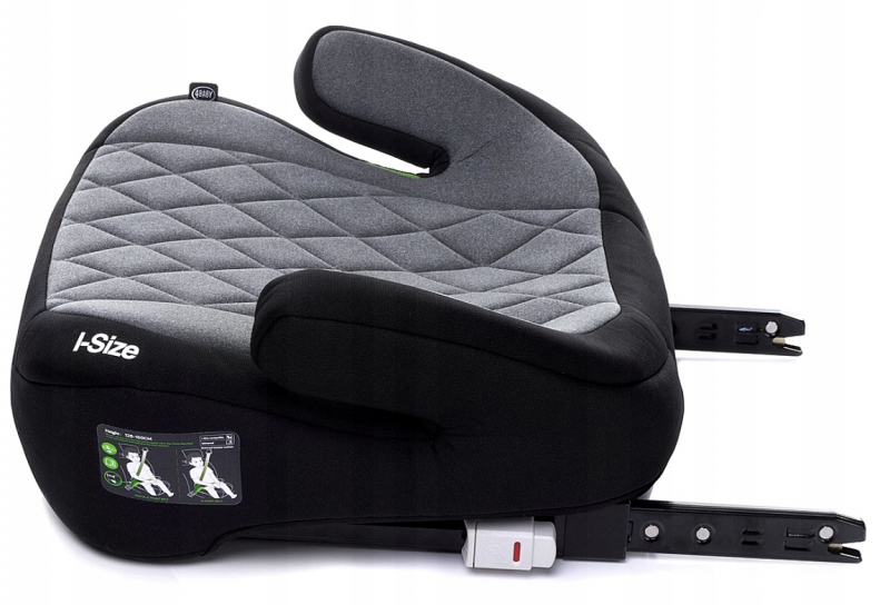 Autosedačka/podsedák 4BABY HI-FIX ISOFIX I-SIZE, čierna/sivá