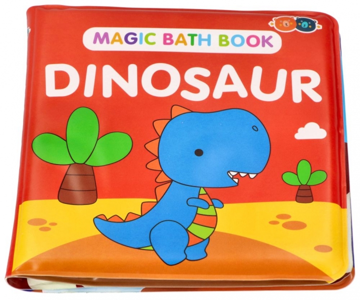 Kúzelná knižka do vane Barney&Buddy - Dinosaurus - červená
