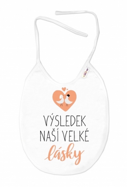 Nepremokavý podbradník, 24 x 27 cm - Výsledek naší velké lásky, Baby Nellys  - b