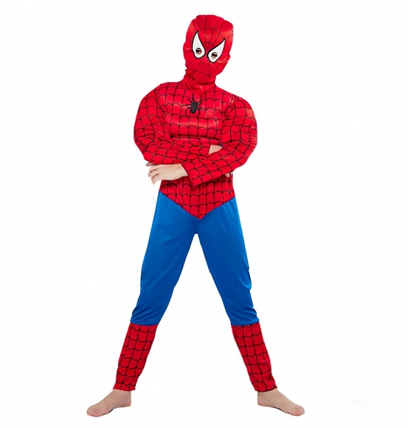 Detský kostým Svalnatý Spiderman 98-110- S