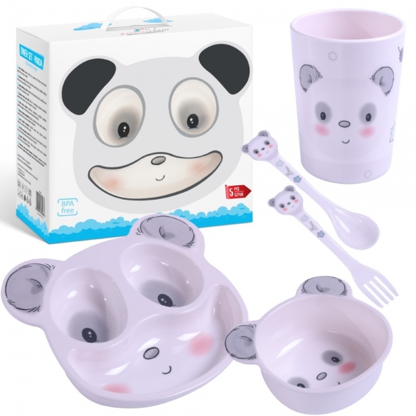 Sada detského riadu 5D pre deti - Panda