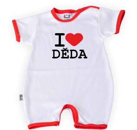 DEJNA Body Kr. rukáv s nohavičkami I Love Dedko, veľ. 74