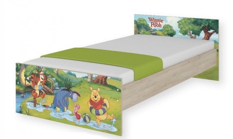 BabyBoo Detská junior posteľ Disney - Medvedík PÚ a čarovný les, 180x90 cm