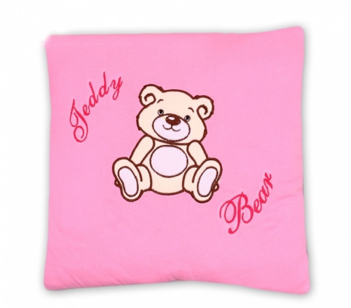 Baby Nellys Vankúšik 40x40 Teddy Bear - sv. ružový