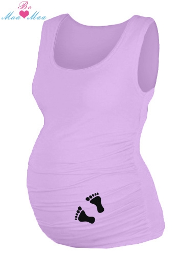 Be MaaMaa Top, tielko Dana s potlačou Nožičiek - lila, vel´. L/XL, D19