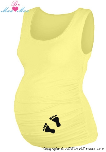 Be MaaMaa Top, tielko Dana s potlačou Nožičiek - žlté, vel´. L/XL, D19