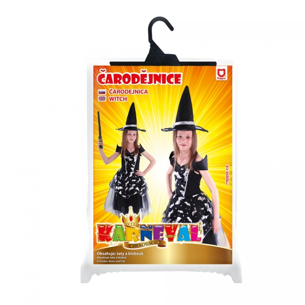 Detský kostým čarodejnice Netopýrky (S), Čarodejnica / Halloween