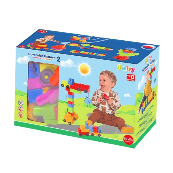 Rappa Stavebnica Baby Fantasy 2, 90 dielov