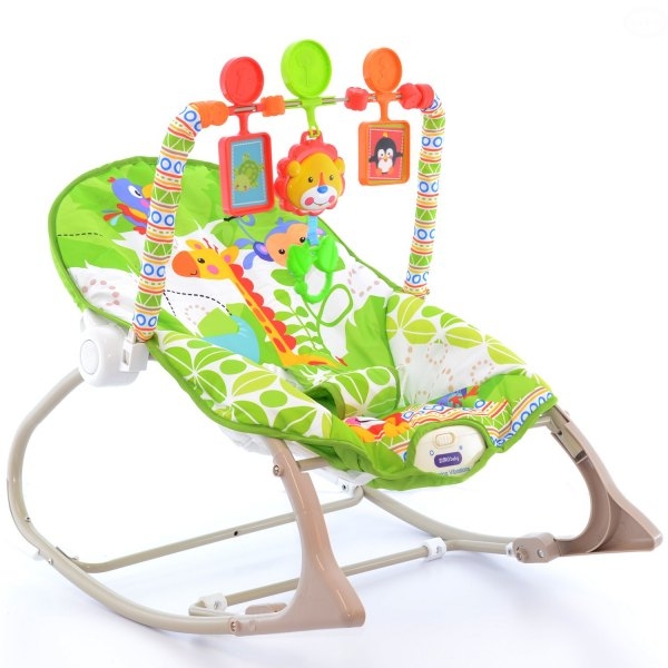 Lehátko, hojdačka pre dojčatá s vibrácií a hudbou Eco Toys - Žirafa