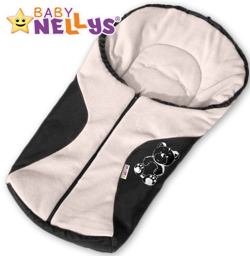 Fusak nielen do autosedačky Baby Nellys ® POLAR - smotanový medvedík