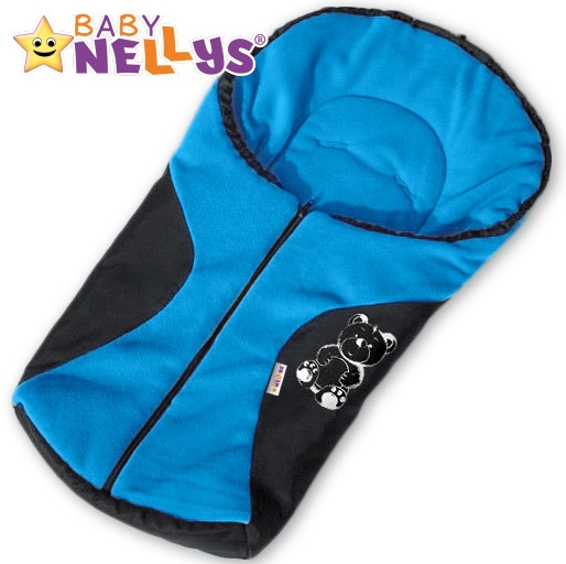 Fusak nielen do autosedačky Baby Nellys ® POLAR - modrý medvedík