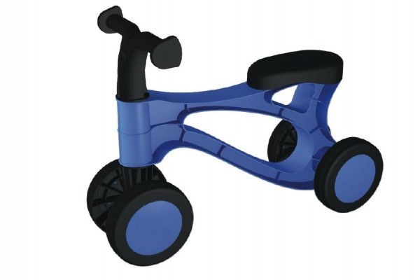 Teddies Odrážadlo Rolocykl - modrý plast - výška sedadla 26cm - od 18 mesiacov