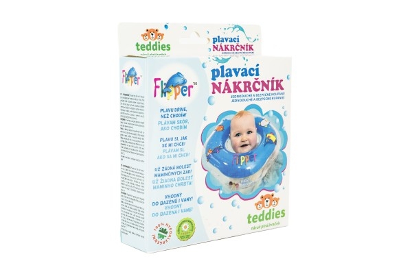 Teddies Plávacie nákrčník Flipper / Kruh zelený v krabici od 0 mesiacov