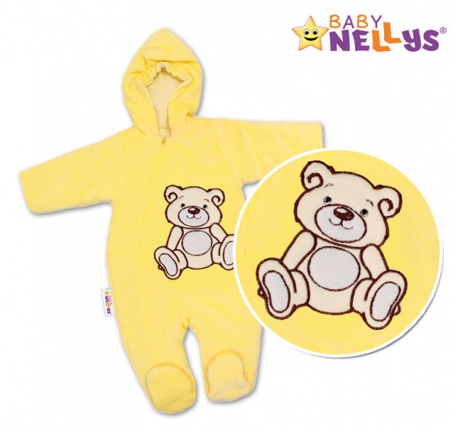 Kojenecká kombinéza/overal Medvedík Teddy - krémová, veľ 68