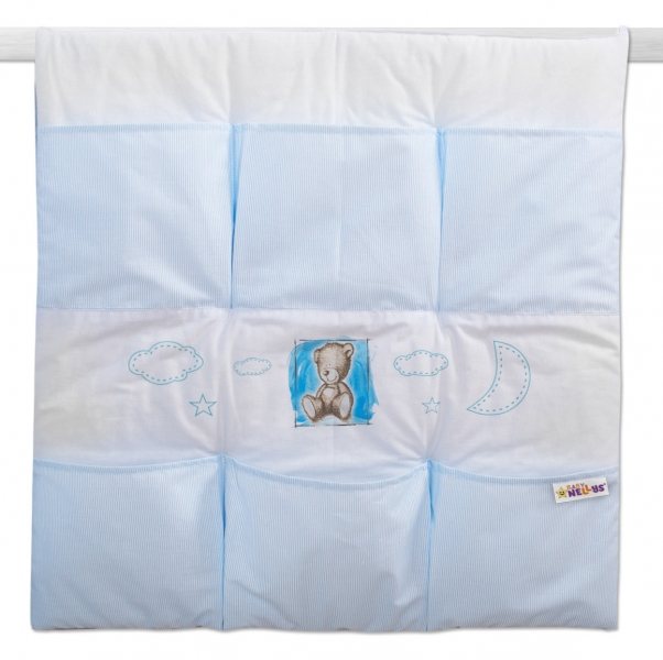 Baby Nellys Vreckár Sweet Dreams by TEDDY - modrý (KOLEKCIA: SWEET DREAMS BY TEDDY BABY NELLYS)