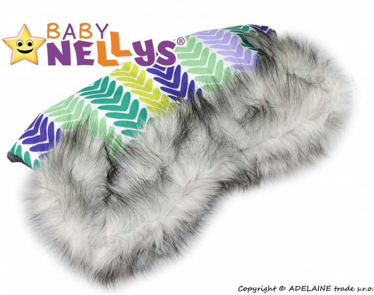 Rukávnik ku kočíka s kožušinou Baby Nellys ® flees LUX