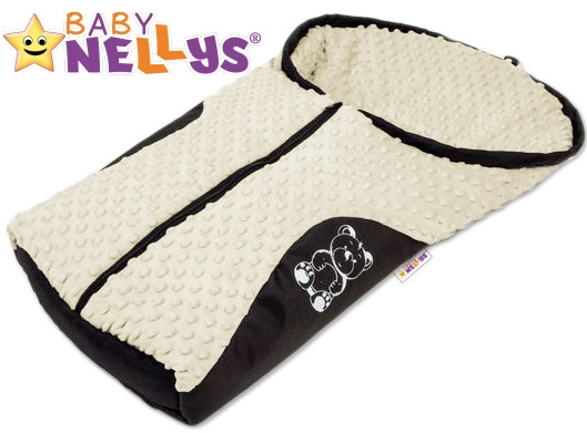 Fusak nielen do autosedačky Baby Nellys ® MINKY - smotanový