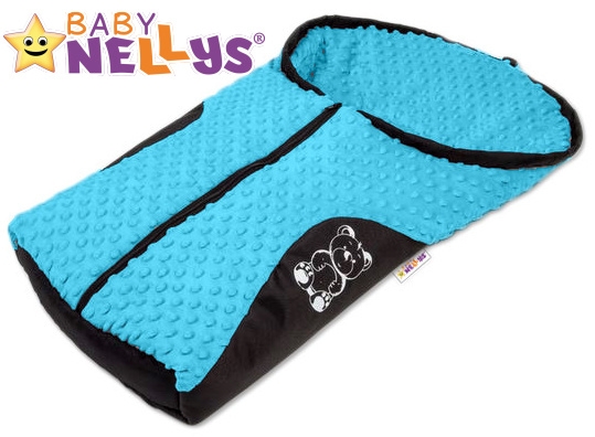 Fusak nielen do autosedačky Baby Nellys ® MINKY - modrý, tyrkys