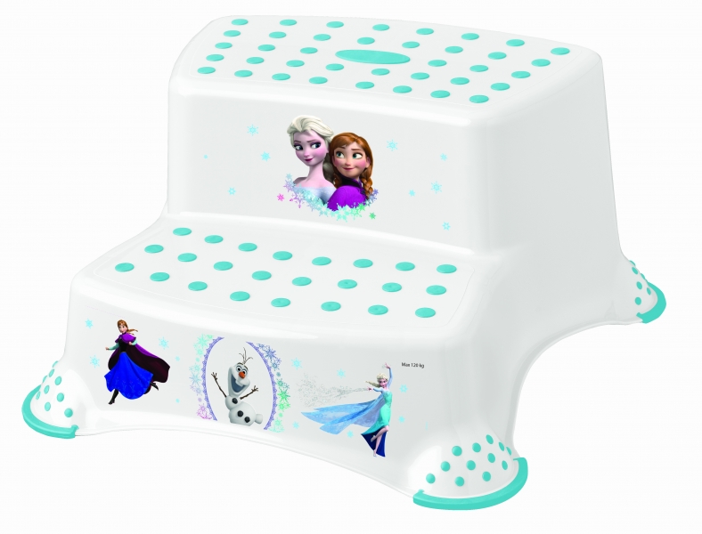Keeeper Stolička - schodíky s protišmykovou funkciou - Frozen - biela