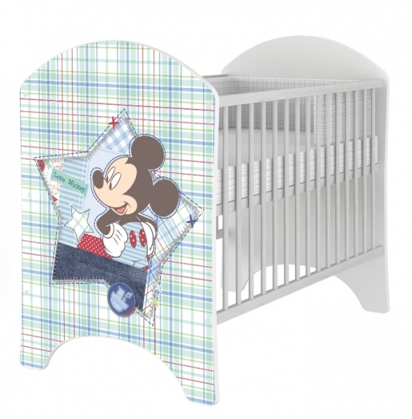 BabyBoo Detská postieľka Disney Baby Mickey - 120x60 cm