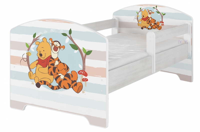 BabyBoo Detská posteľ Disney - Medvídek PÚ prúžok, 140x70 cm