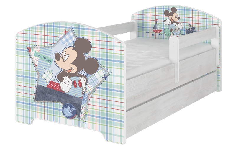 BabyBoo Detská postel Disney s šuplíkom - Mickey Mouse, D19