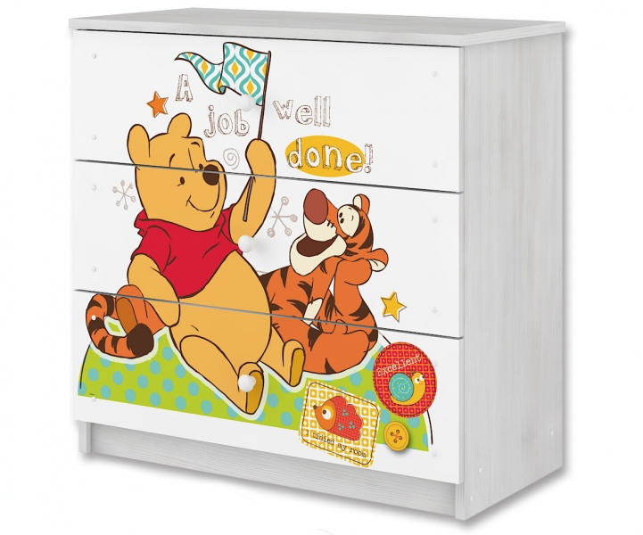 BabyBoo Disney detská komoda - Macko PÚ a tygrík, D19