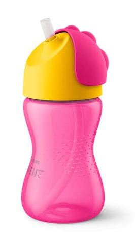 AVENT Hrnček so slamkou 300ml - ružový