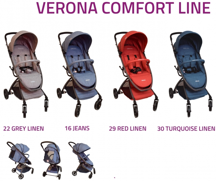 Coto Baby Kočík Verona Comfort Line - Red Linen