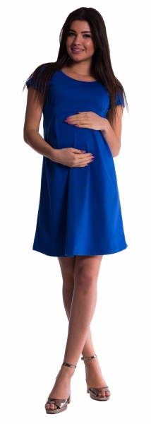 Be MaaMaa Tehotenské šaty - tm. modré-#Velikosti těh. moda;XS (32-34)