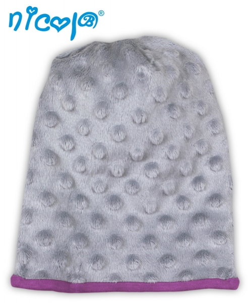 Kojenecká čiapočka KOČIČKA - MINKY, 3 - 6 mes