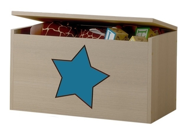 BabyBoo Box na hračky, truhlička Hviezda modrá ku kolekcii Žirafka