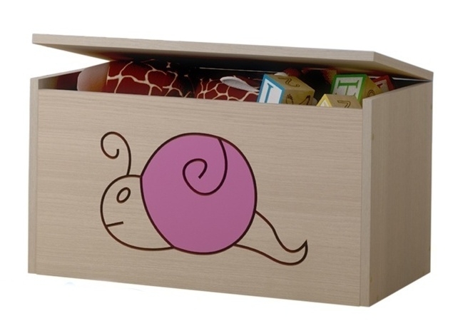 BabyBoo Box na hračky, truhlička Šnek ružový