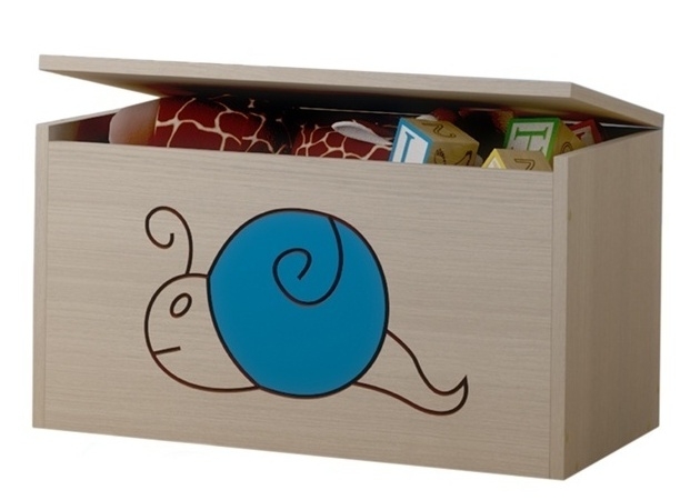 BabyBoo Box na hračky, truhlička Šnek modrý