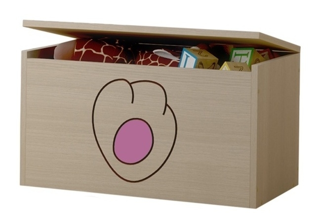 BabyBoo Box na hračky, truhlička Mačičikova tlapka růžová