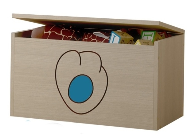 BabyBoo Box na hračky, truhlička Mačičikova tlapka modrá