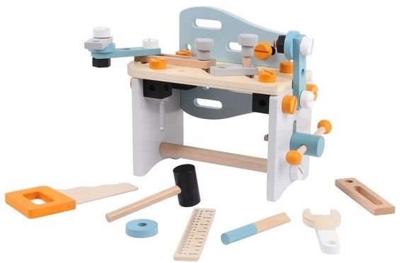Drevená multifunkčná sada s nástrojmi  ECO TOYS - 52 dielov (DREVENá MULTIFUNKčNá SADA S NáSTROJMI )