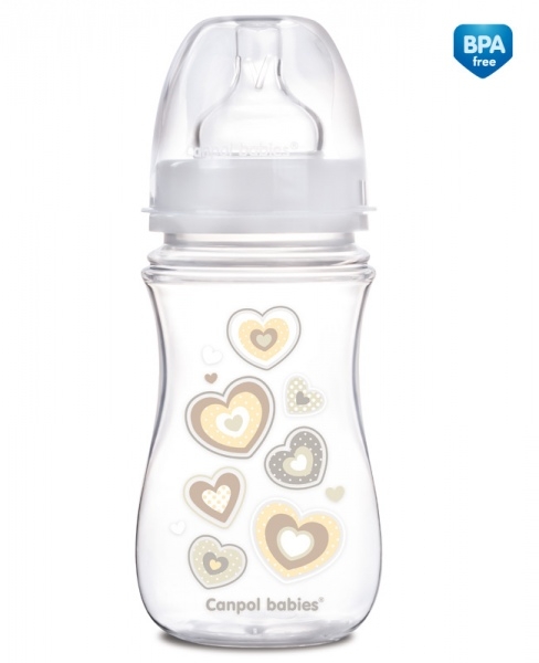Antikoliková fľaštička Newborn Canpol Babies - srdiečko
