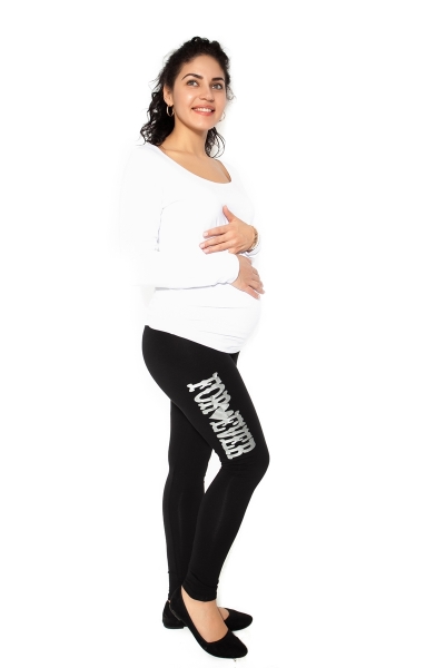 Be MaaMaa Tehotenské legíny FOR EVER LOVE- L-#Velikosti těh. moda;L (40)