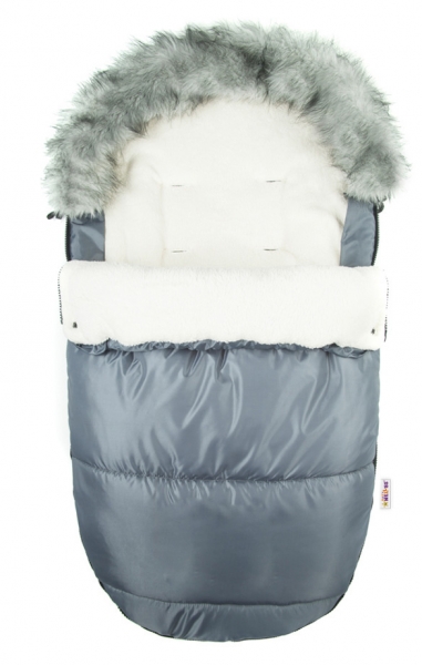 Fusak Deluxe Baby Nellys ® s kožušinou 105x50cm - grafit (FARBA: GRAFIT)