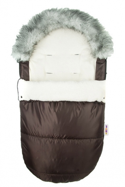 Fusak Deluxe Baby Nellys ® s kožušinou 105x50cm - hnedý (FARBA: HNEDá)