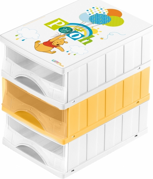 Keeeper Boxy na hračky - zásuvky Medvedík Pú (BOXY NA HRAčKY - ZáSUVKY MEDVEDíK Pú)