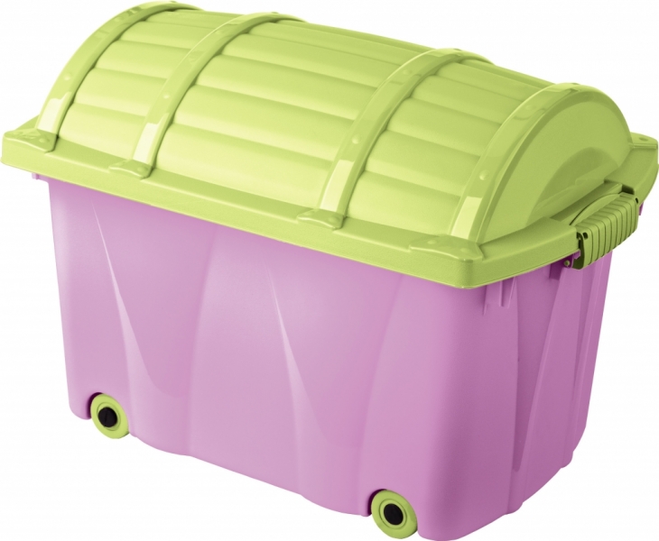 Keeeper Plastový box na kolieskach - 42l - fialový (OBJEM: 42L, FARBA: FIALOVý/SV. ZELENý)